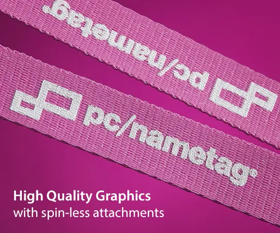 High quality graphics screen printed on lanyards for events