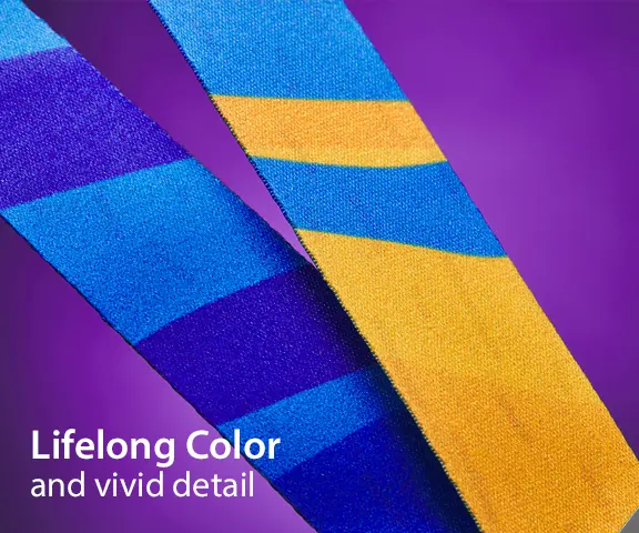 Vivid dye sublimated lanyards for conferences