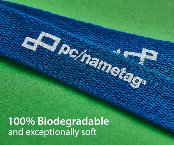 100% biodegradable lanyards can be customized