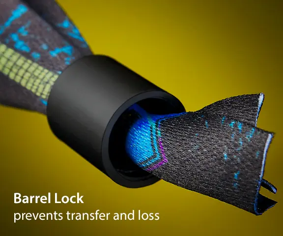 Barrel locks prevents transfer of RFID event wristbands