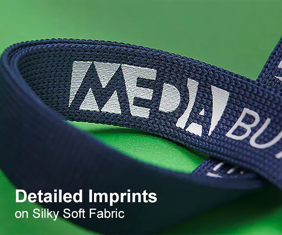 detailed imprints on silky soft lanyards