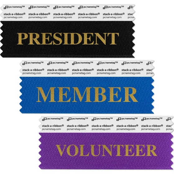 name badge ribbons that ship today 
