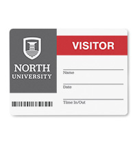 temporary adhesive name tags for events or visitors