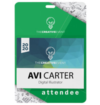 on-site event badges with name tag holder