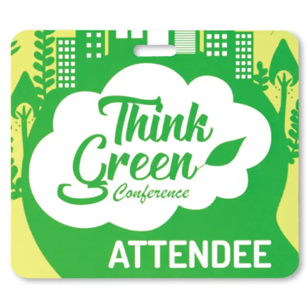 sustainable event badges and passes