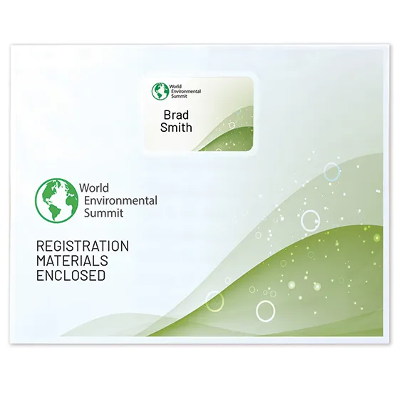 recyclable event registration supplies