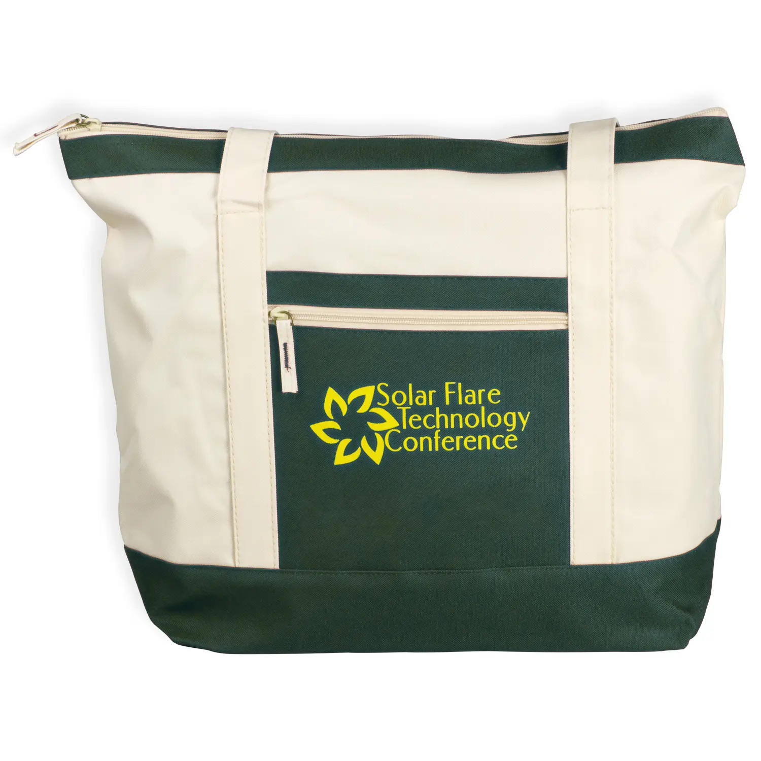 Jumbo Zipper Tote Bag Imprinted with 1-color