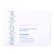 13" x 10" White Eco Paper Registration Envelope, Window with Pocket, 1-Color Imprint