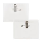 Combo Plastic Badge Holder with Pin, Clip AND Slot Holes- Bulk Pricing!  1817-1000