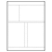 3-5/8" x 5-1/2" Vertical Paper Name Tag Insert, 3-Up, Blank, Pack of 500 Inserts