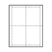 4" x 5-1/8" Vertical Paper Name Tag Insert, Blank, Pack of 500 Inserts