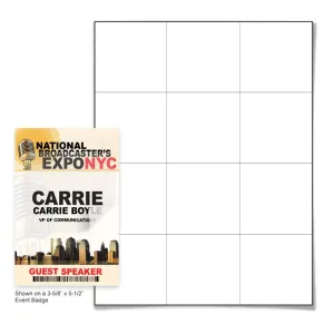 2.83” x 2.75” clear labels that can be used with a laser printer