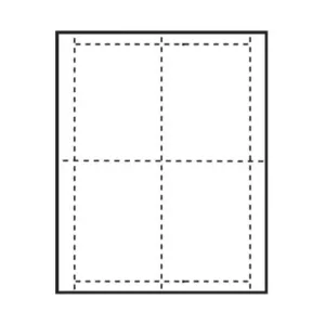 4 inch x 5-1/8 inch Vertical Paper Name Tag Inserts for at home printing