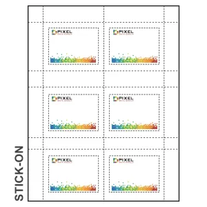 Print these 3.75"x2.75" self sticking name tags with an Inkjet or Laser printer, peel, and stick