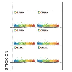 Print these 4"x3" adhesive name tags with a Laser printer, peel, and stick