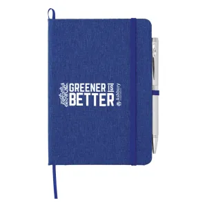 5" x 7" Recycled Cotton Bound Notebook, Blue