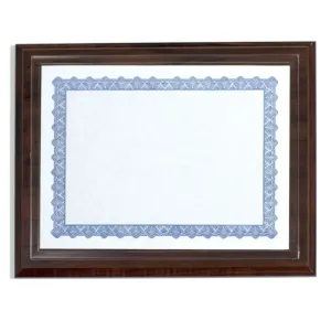 wooden slip in award certificate frame