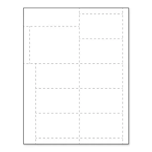 4"x3" blank paper name tag insert with eight detachable 3-1/2" x 2" tickets