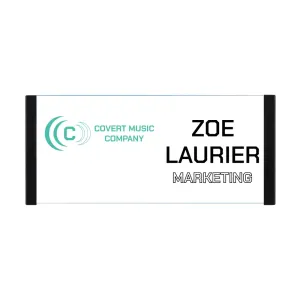 Reusable plastic employee name tags