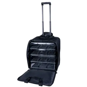 Fits up to four OneWay® name tag organizers that can hold up to 200 name badges