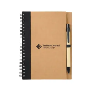 Eco Spiral Notebook with Pen, Black