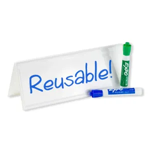 11inch x 4inch reusable dry erase name tent