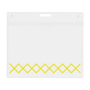 4" x 3" reusable and recyclable name tag holder with custom imprint for events
