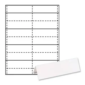 4inch x 1.25inch blank Paper Place Tents that you can print at home