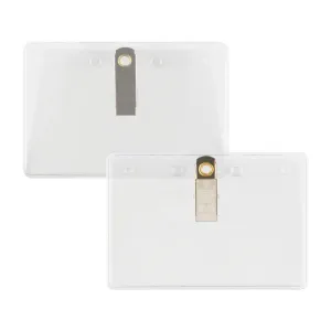 clear 3-1/2" x 2-1/4" name tag holder with clip