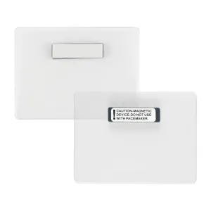 4" x 3" name tag holder made with 38% thicker material and stronger edge welds
