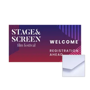 4in x 8in customizable ribbon stand sign