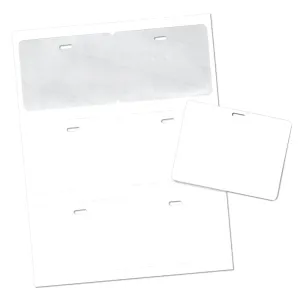 Creates 500 4"x3" temporary visitor badges and eliminates the need for name tag holders