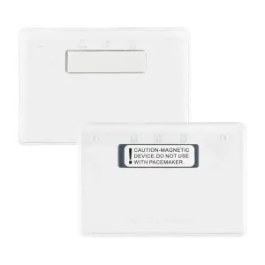 3-1/2" x 2-1/4" name tag holder made with 38% thicker material and stronger edge welds
