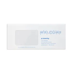 custom registration envelope with printer-friendly material