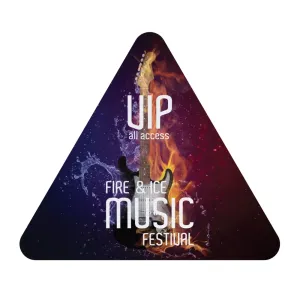 4in triangle shaped adhesive name tag