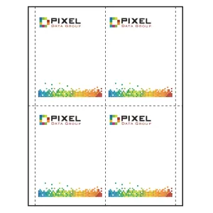 3-5/8" x 5-1/2" Vertical Paper Name Tag Inserts compatible with laser and inkjet printers