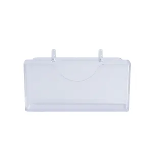 Plastic bin with hooks to hold badge ribbons
