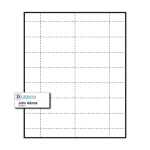 2-15/16" x 1-5/16" Large Polar™ Badge Paper Name Tag Inserts compatible with laser and inkjet printers