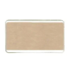 Reusable 2-3/4" x 1-1/2" gold metal employee name tag
