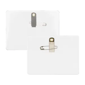 4" x 3" name tag holder made with 38% thicker material and stronger edge welds