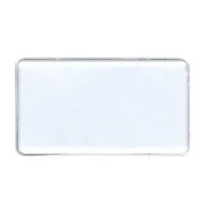 Reusable 2-3/4" x 1-1/2" white metal employee name tag
