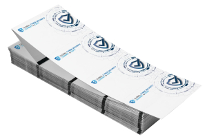 Each 4”x3” full-color name badge contains a Monza R6 RFID chip. Single-sided 4"x3" RFID name tags can fit in badge holders 