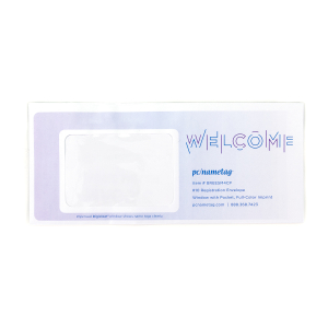 custom registration envelope with printer-friendly material