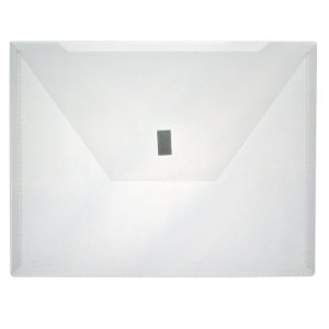 Clear meeting envelope with velcro fastener