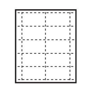 3-1/2" x 2" blank White Business Card paper Stock