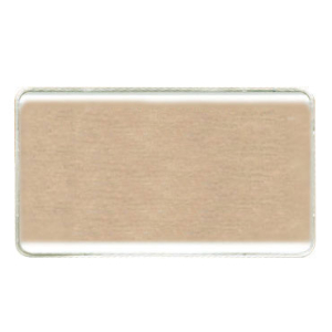 Reusable 2-3/4" x 1-1/2" gold metal employee name tag