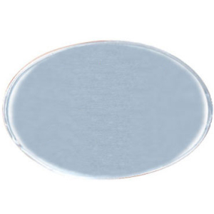 Reusable silver oval metal employee name tag