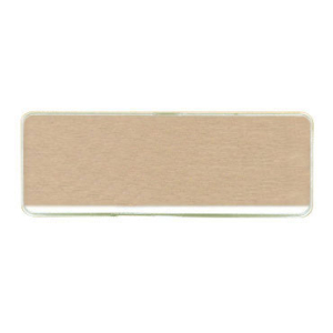 Reusable 3" x 1" gold metal employee name tag
