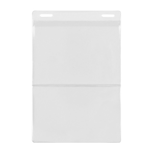 Two pocket badge holder can hold both a 4.25"x6" event agenda and 4"x3" Name Tag