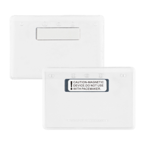 3-1/2" x 2-1/4" name tag holder made with 38% thicker material and stronger edge welds